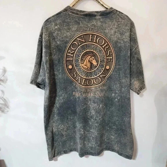 Iron Horse Saloon Bike Week 04 Acid wash Tee. Size 2XL - Picture 4 of 6